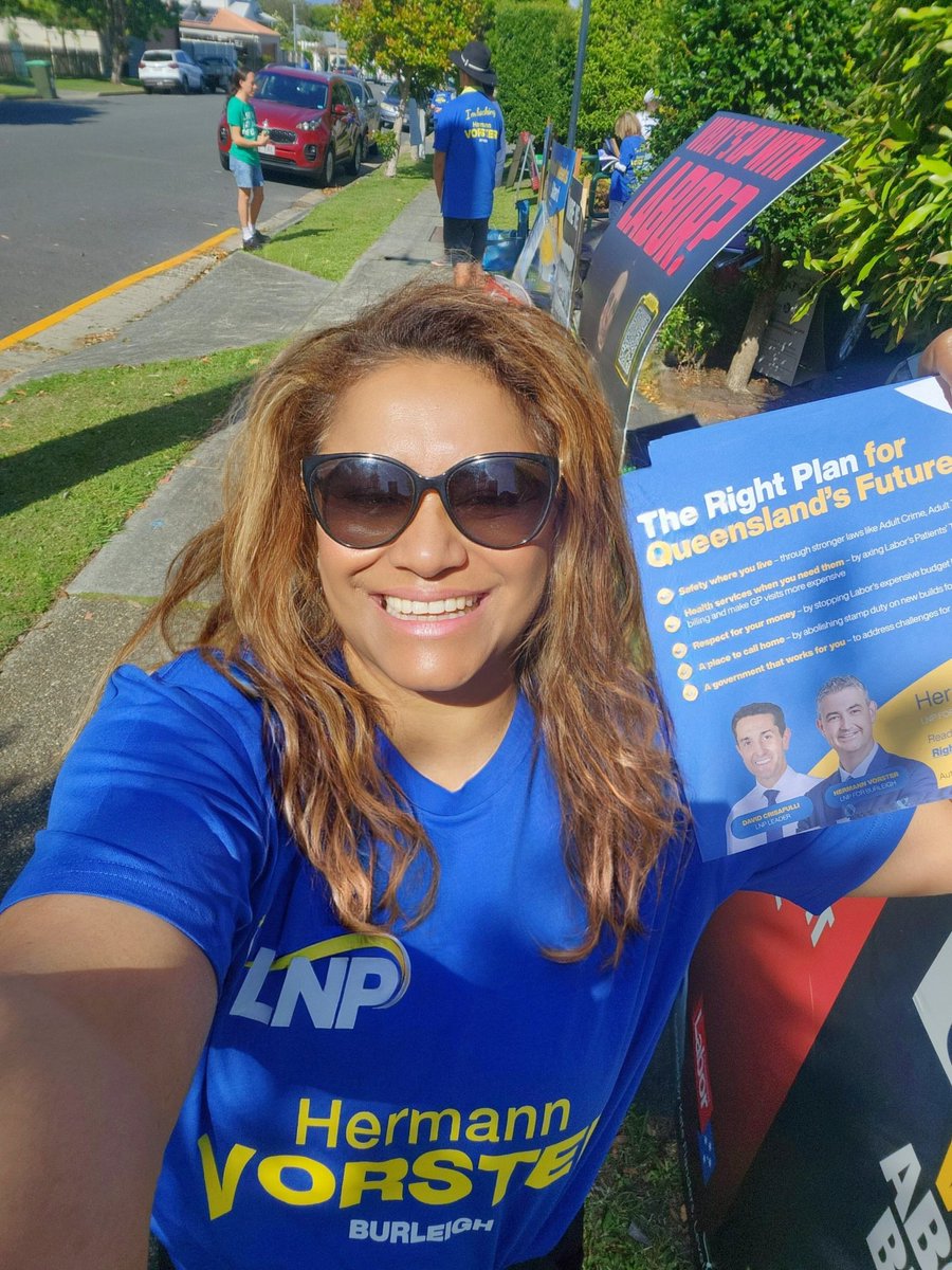 MiriamFairhead's tweet photo. LNP: A fresh start to Queensland 🙌 And if you're in the Burleigh area, come vote for my fellow Bondie &amp; a great leader, Cr. Hermann Vorster 👍 I'm at the Share &amp; Care Centre in Palm Beach today w/fellow volunteers 🤗

#lnp #freshstart #stateelection https://t.co/3Jyzqt4G9R