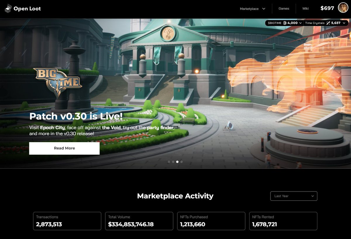 이제 openloot.com 에서 마켓플레이스 활동 통계를 확인할 수 있다는 걸 알고 계셨나요?🤔