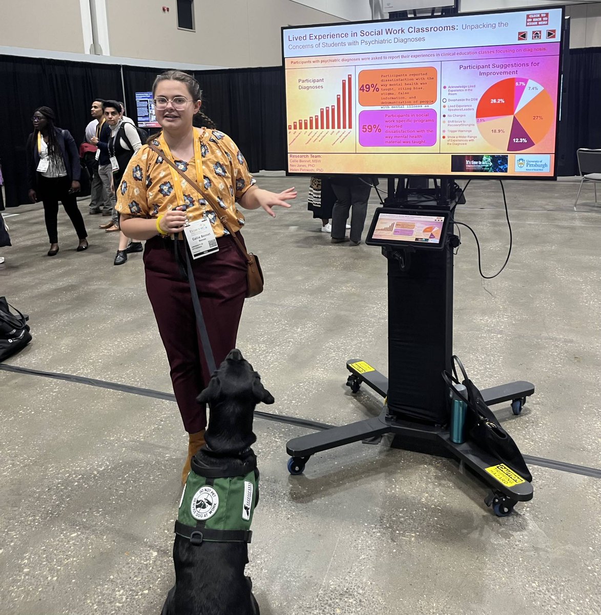 PittSocialwork's tweet image. Poster session at #CSWE2024 with student Callie Bennet