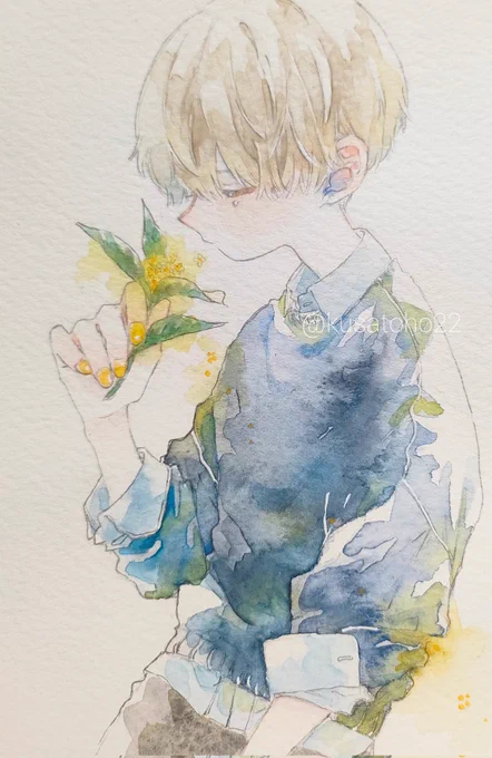 #日常原画収穫祭素敵な企画参加させて頂きます!主に透明水彩でお絵描きしてますどこか切ない絵が好きです 