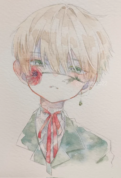 #日常原画収穫祭素敵な企画参加させて頂きます!主に透明水彩でお絵描きしてますどこか切ない絵が好きです 