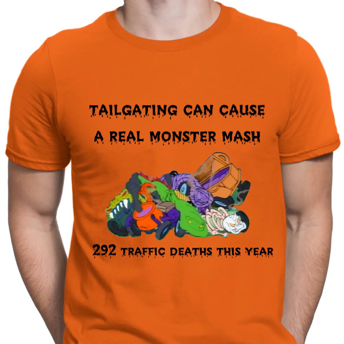 mockup of a shirt inspired by a traffic alert i saw on the highway today