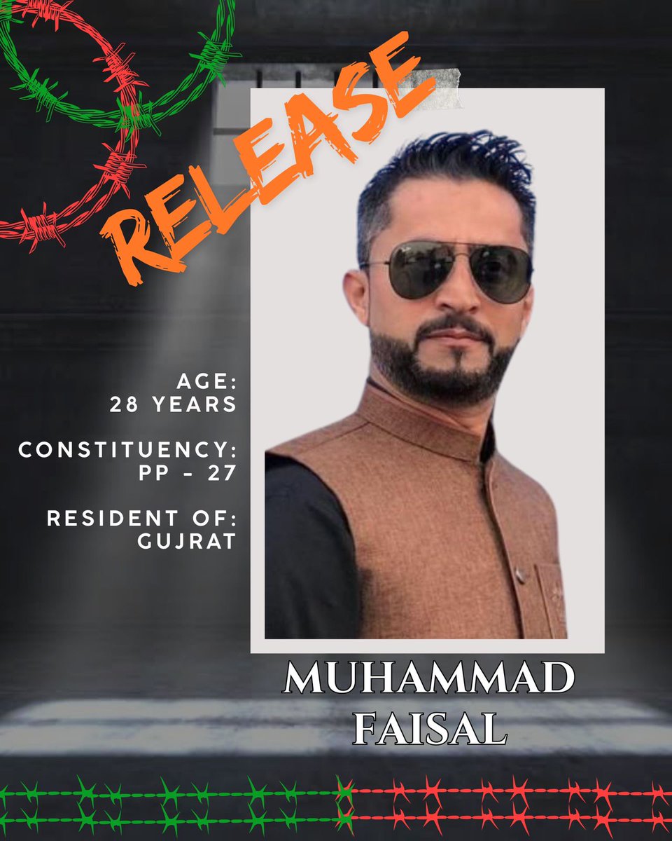 PTIofficial's tweet photo. ضمیر فروش چوہدری الیاس، منحرف رکن پاکستان تحریک انصاف پر تنقید کرنے والے دو نوجوان محمد فیصل اور چوہدری حمزہ  مشتاق کو ۱۶ ایم پی او کے تحت ۳۰ دن کے لیے جیل بھیج دیا گیا ہے۔ ظلم و جبر کے سامنے انصاف یوتھ ونگ کے نوجوان ڈٹ کر کھڑے ہیں۔ 
⁦#ReleasePoliticalPrisoners https://t.co/iWhkXhnqLW