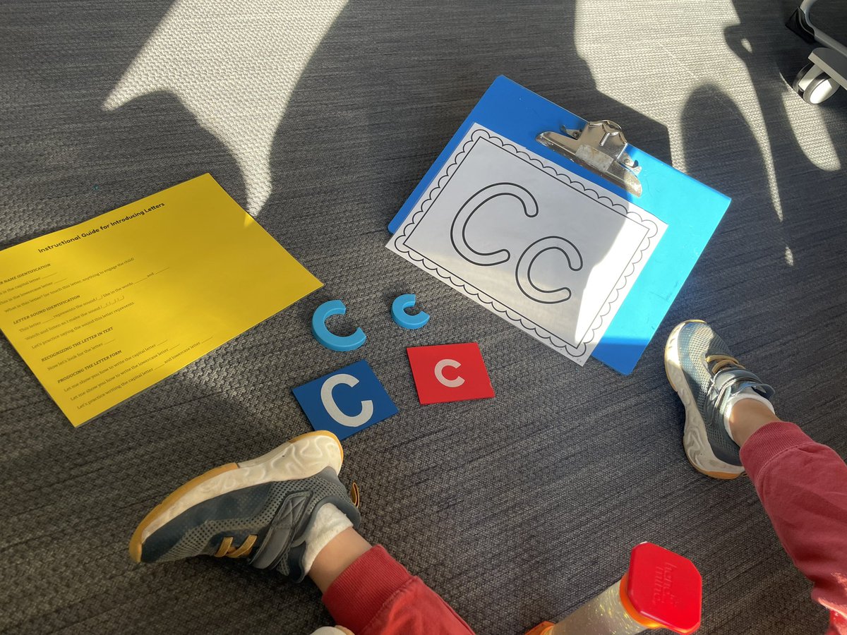 Meet them where they are at, literally! I wrote out a script for Learning Letters so it could be mobile for early learners who are still learning table readiness. #allmeansall #ReadtopiaGo <a href="/BuildingWingsCo/">Building Wings</a>