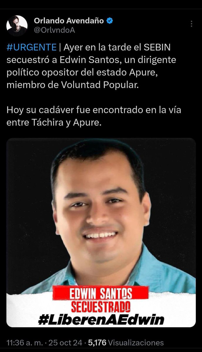 pedro karvajalino (@pedrokonductaz) on Twitter photo Que asquerosidad la de <a href="/VoluntadPopular/">Voluntad Popular</a> este señor que en paz descanse murió en un accidente de tránsito, su moto chocó con un árbol, de ahí su muerte,pero pedazos de mierda como <a href="/leopoldolopez/">Leopoldo López</a> dicen que fue torturado,la política de la muerte. Que asquerosidad la de <a href="/VoluntadPopular/">Voluntad Popular</a> este señor que en paz descanse murió en un accidente de tránsito, su moto chocó con un árbol, de ahí su muerte,pero pedazos de mierda como <a href="/leopoldolopez/">Leopoldo López</a> dicen que fue torturado,la política de la muerte.