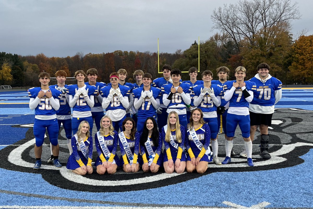 Our last senior celebration of the fall sports season was tonight. Before the game against Clev Hill, <a href="/AldenCSD/">Alden CSD</a> honors its senior football players and cheerleaders, along with their parents and families. You’ll be missed next fall!
