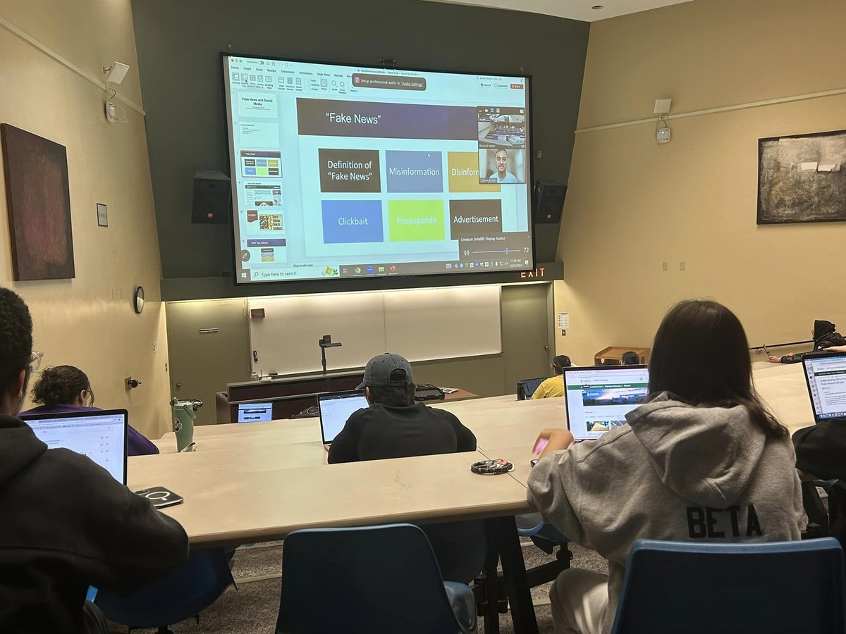 CommartsFsu's tweet image. Framingham State University Communication Arts Professor Dr. Zahed Arman recently delivered a guest lecture on #Misinformation to #PublicRelations students at SUNY Oswego, New York.