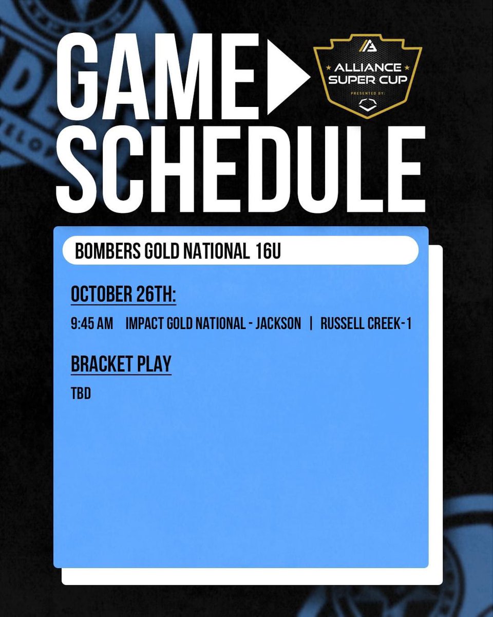 The Alliance Fastpitch Super Cup Schedule for this weekend in Plano!

#bomberacademy
#playerdevelopment