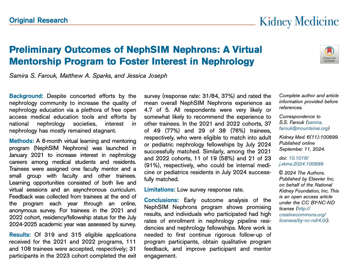 Samira S. Farouk, MD, MSCR tweet media