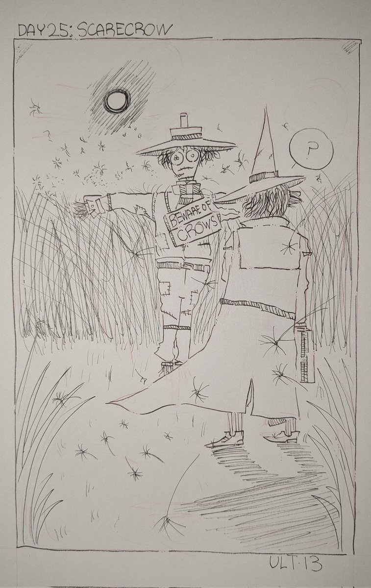 Day 25: Scarecrow

#inktober2024 
#inktober 
#art
#inktober2024scarecrow