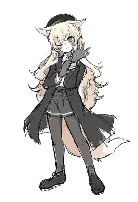 今後えっちな目に遭うかもしれない子のラフです 