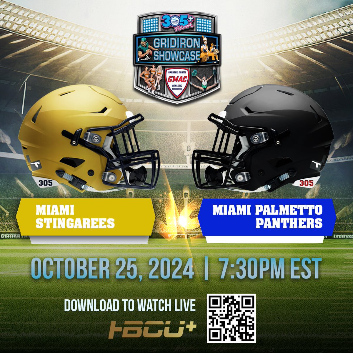 305plusnetwork's tweet image. 🚨 We’re LIVE 🚨
Catch the game on @HBCU_Plus app or 305+ Network’s YouTube youtube.com/live/CmnaFSwSj…
#FridayNightLights #miamifootball