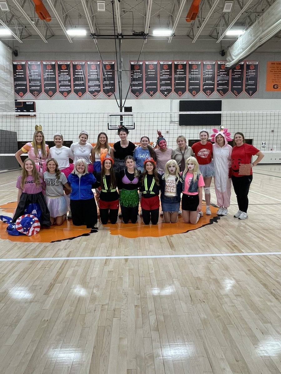 Tiger volleyball Halloween practice as they gear up for Sub-districts!