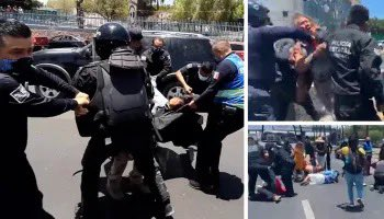 ElNopalTimes's tweet photo. REPRESIÓN BRUTAL EN QUERÉTARO DEL PAN 

El alcalde @FeliFerMacias y el Gobernador @makugo así tratan a los artesanos, hombres y mujeres, que se ganan la vida dignamente. 

Estos son los verdaderos autoritarios con tintes dictatoriales. 

¿Aquí no dirá nada @latinus_us?