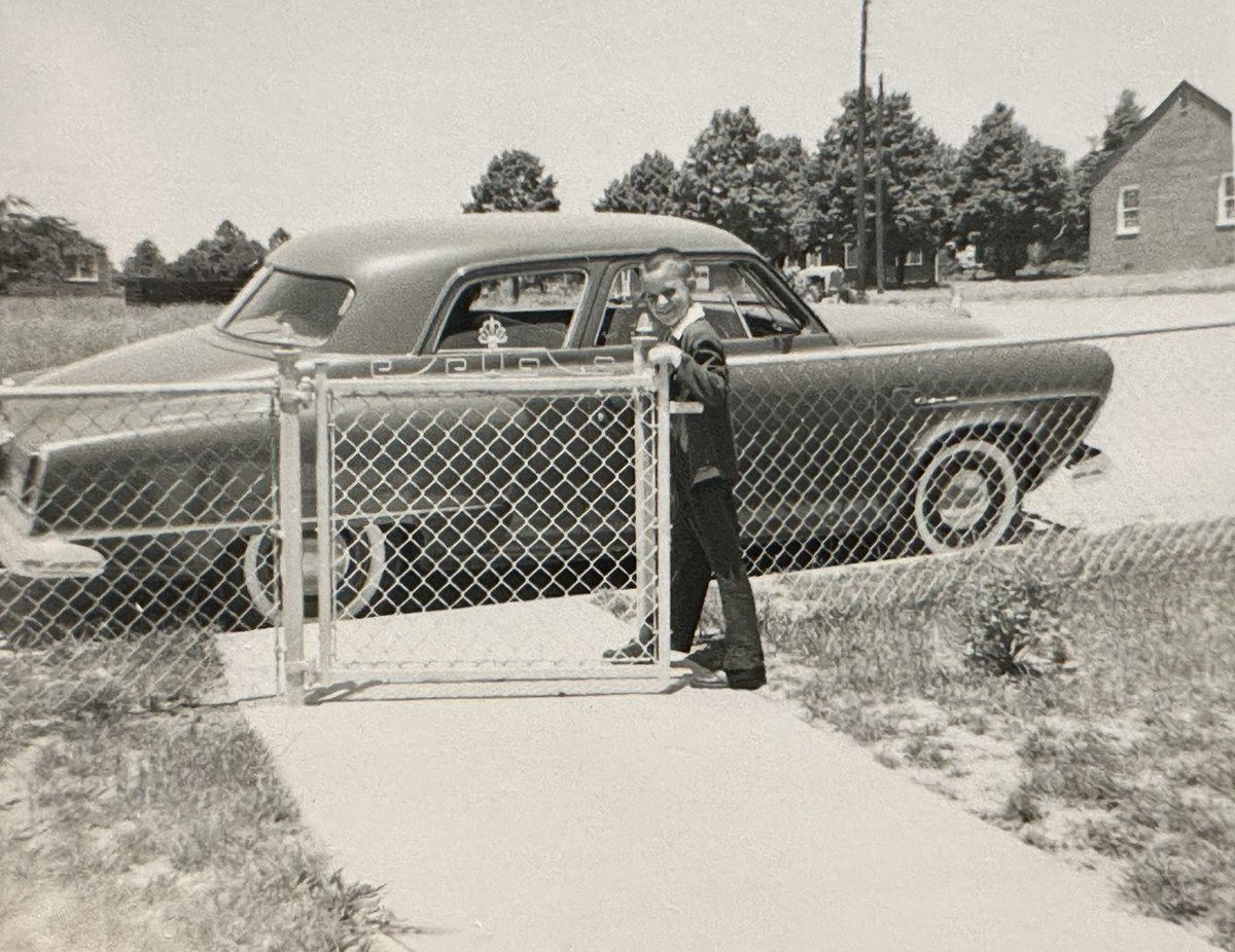 175and20's tweet photo. #davescaridservice @iowahawkblog 
My mom and uncle with some mysterymobiles. She thought all three would have been postwar Japan, where her dad was stationed after engineer/gunner duty in B-24s during the war. Thank You! https://t.co/4P7ryTixSX