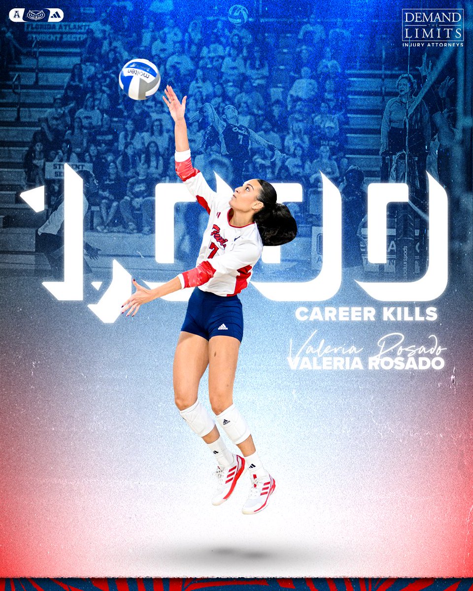 Florida Atlantic Volleyball (@fauvolleyball) on Twitter photo 𝟏𝐊 𝐊𝐢𝐥𝐥𝐬
<a href="/valeriarosadof/">valeria rosado</a> surpassed 1,000 career kills with her fifth kill of the match against East Carolina!
#WinningInParadise 𝟏𝐊 𝐊𝐢𝐥𝐥𝐬
<a href="/valeriarosadof/">valeria rosado</a> surpassed 1,000 career kills with her fifth kill of the match against East Carolina!
#WinningInParadise