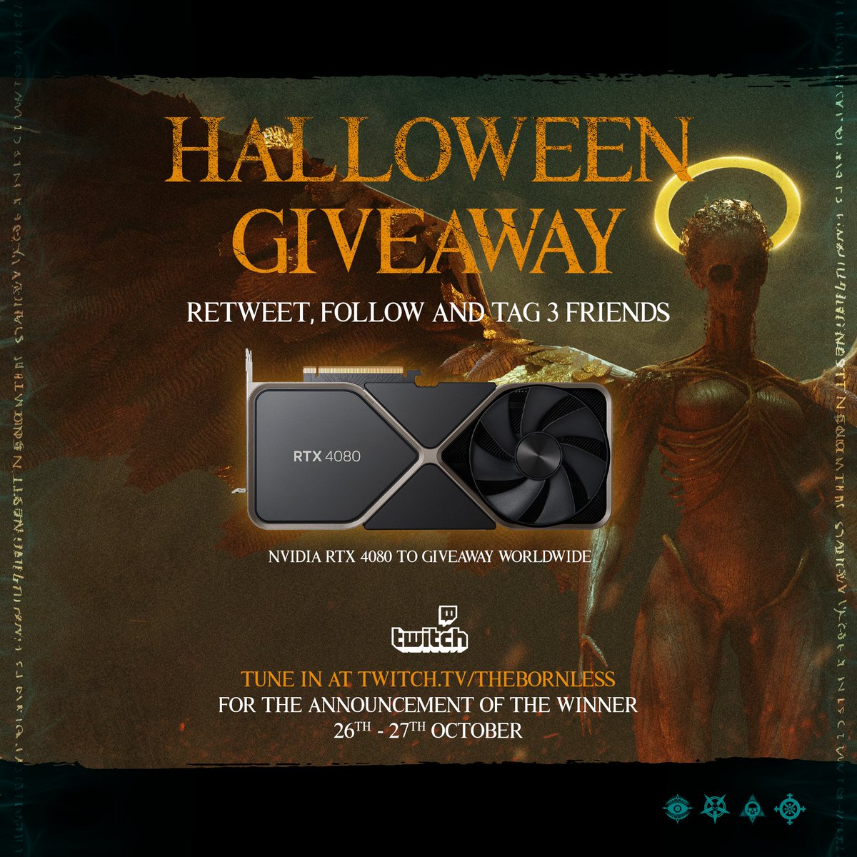 Trick or Treat?

Follow the instructions in the image below, and be in with a chance at winning an NVIDIA RTX 4080 GPU!

Luck be with you, seeker...