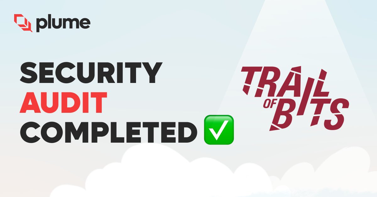 plumenetwork's tweet image. At Plume, we’re dedicated to ensuring the RWAfi space is secure for all asset types.

That’s why we’ve selected @trailofbits to complete a comprehensive security audit of our network.

🔐 Get the full details here: github.com/plumenetwork/c…