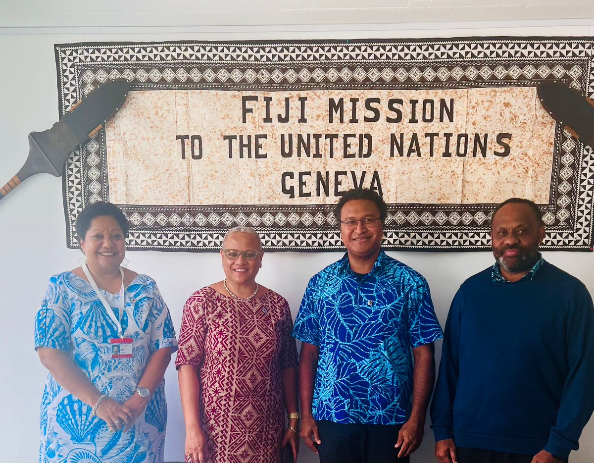 Fiji Red Cross Society (@fijiredcross) on Twitter photo 🇫🇯 #RCRC24 | The Fiji delegation at the 34th Int'l Conference was honoured to visit Ambassador Luke Daunivalu & the team <a href="/FijiGeneva/">Fiji Mission Geneva</a> .
This moment strengthens Fiji’s commitment to global collaboration, vital for disaster preparedness & resilient humanitarian response.🙌 🇫🇯 #RCRC24 | The Fiji delegation at the 34th Int'l Conference was honoured to visit Ambassador Luke Daunivalu & the team <a href="/FijiGeneva/">Fiji Mission Geneva</a> .
This moment strengthens Fiji’s commitment to global collaboration, vital for disaster preparedness & resilient humanitarian response.🙌