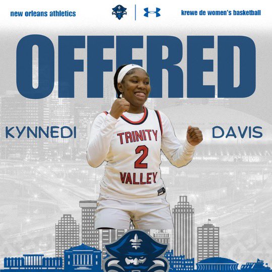 Kynnedi Davis (@kdavis2023) on Twitter photo Blessed to receive an offer from the University of New Orleans🩵! <a href="/TVCCwbball/">Trinity Valley Women's Basketball</a> <a href="/CoachPIvy/">Precious Ivy</a> <a href="/PrivateersWBB/">New Orleans Women's Basketball</a> Blessed to receive an offer from the University of New Orleans🩵! <a href="/TVCCwbball/">Trinity Valley Women's Basketball</a> <a href="/CoachPIvy/">Precious Ivy</a> <a href="/PrivateersWBB/">New Orleans Women's Basketball</a>