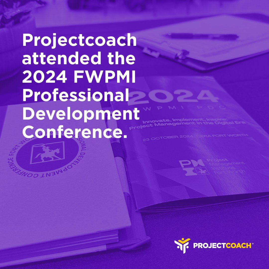PROJECTCOACHMX's tweet photo. Projectcoach attended the 2024 FWPMI Professional Development Conference. We are partnering the chapter to increase PMP® and CAPM® Certified professionals.

Registration for 2025 PMP® and CAPM® training is now open.

+ INFO:
hola@projectcoach.com.mx

#2024FWPMI #ProjectcoachMx https://t.co/8iu8ElM1yT