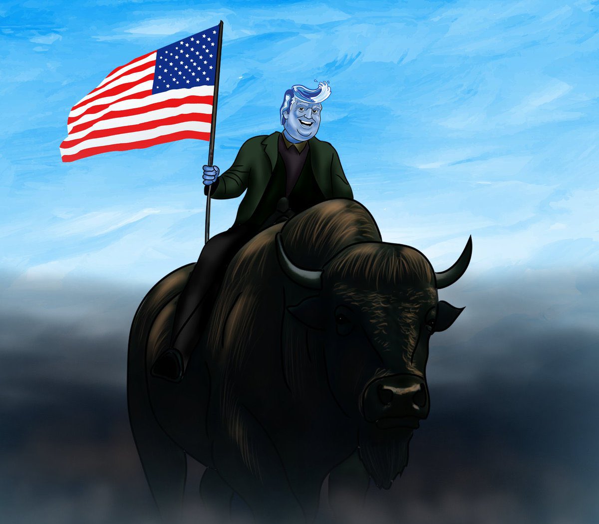 Tuwavvy1's tweet photo. @redpillgoku We’re bullish on Trump going into this election season @suitrumptoken https://t.co/X6hdXge8LW