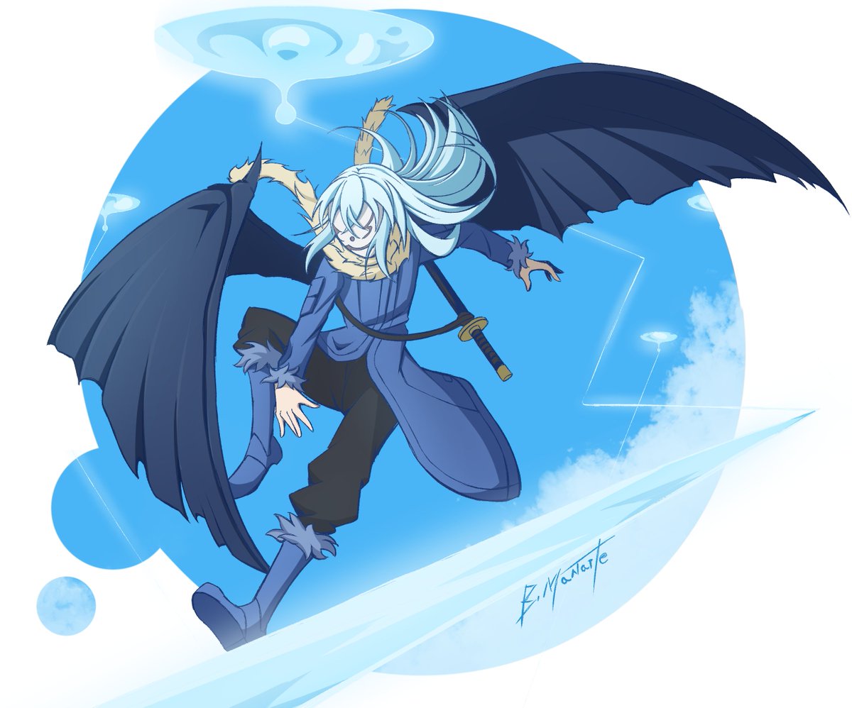 Rimuru Tempest from That Time I Got Reincarnated as a Slime

and testing lineart