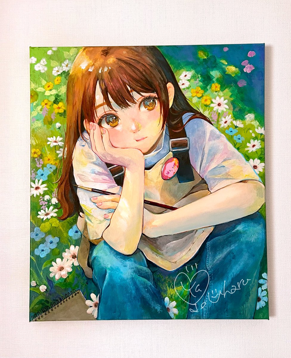 No IdeaF10号キャンバスにアクリル絵具 」|ゆゆはる🌸のイラスト