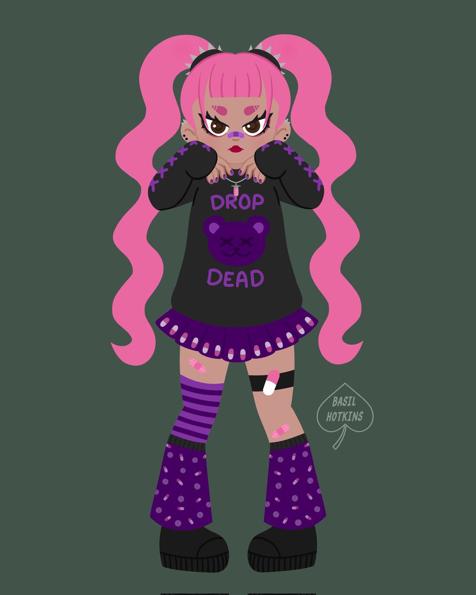 BasilHotkins's tweet photo. #CuteGirltober2024 Day 25: #YamiKawaii
[ unnamed | OC ]

💖💀 💖

#cutegirltoberyamikawaii #cutegirltober https://t.co/wekpqm5OKI
