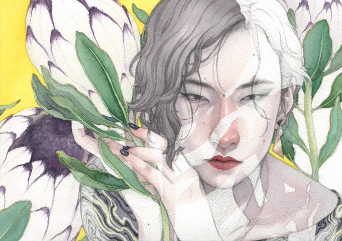 Gallery MUMONにて開催中の個展『思考する庭』より。 「花影-プロテア-」 「花影-椿-」 「花影-ヒエンソウ-」 作品はwebからもお取り扱いいただいておりますので、よろしければご覧いただけますと幸いです。