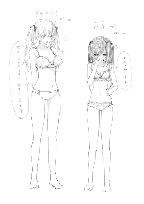 2人の体格事情 