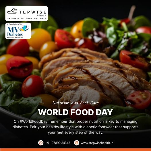World Food Day
On #WorldFoodDay, remember that proper nutrition is key to managing diabetes. Pair your healthy lifestyle with diabetic footwear that supports your feet every step of the way.
#FootCare  #StepwiseHealth
Shop Now: stepwisehealth.in/.../step-in-st…