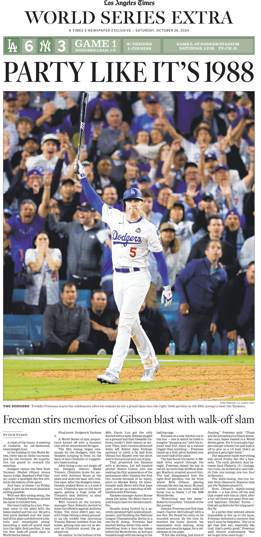Freddie Freeman フィギュア 2024年オープニングウィーク Freddie Freeman フィギュア 2024 Opening Week