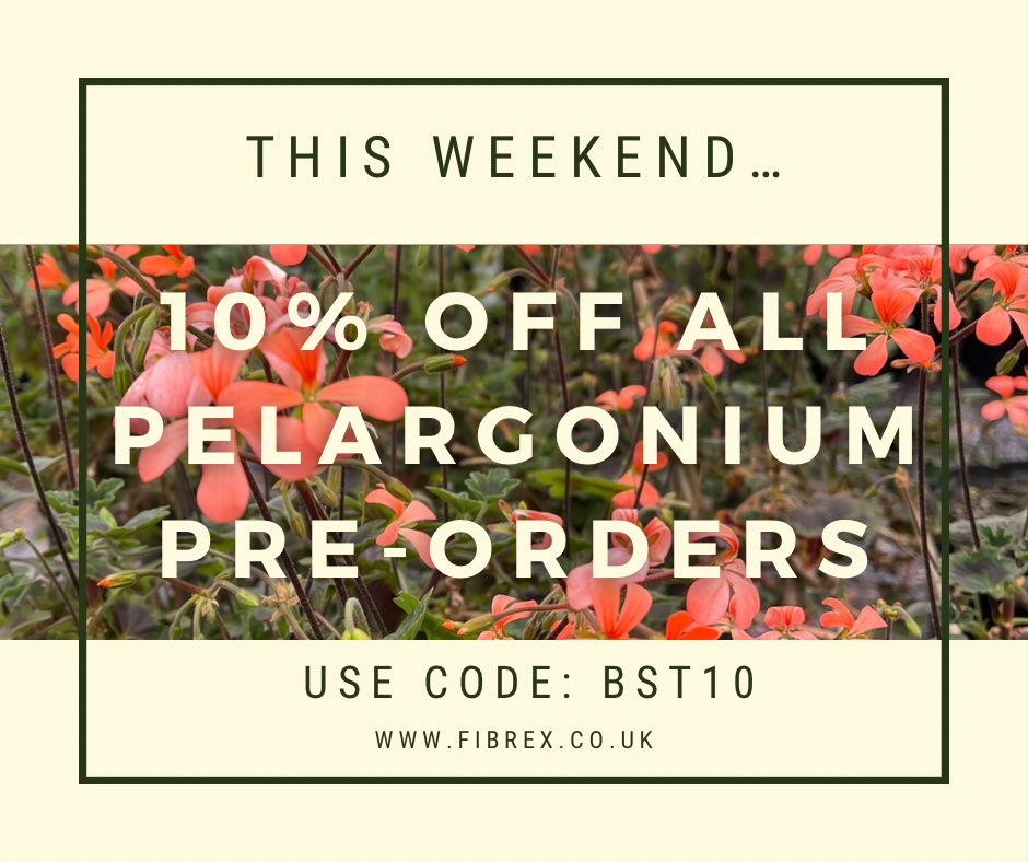 Fibrex Nurseries (@fibrexnurseries) on Twitter photo ☀️🕰️ Tomorrow marks the end of our 2024 British summer time! As a special thank you for your support throughout 2024 we are offering all our social media followers 10% off all pre orders. Valid this weekend only. ☀️🕰️ Tomorrow marks the end of our 2024 British summer time! As a special thank you for your support throughout 2024 we are offering all our social media followers 10% off all pre orders. Valid this weekend only.