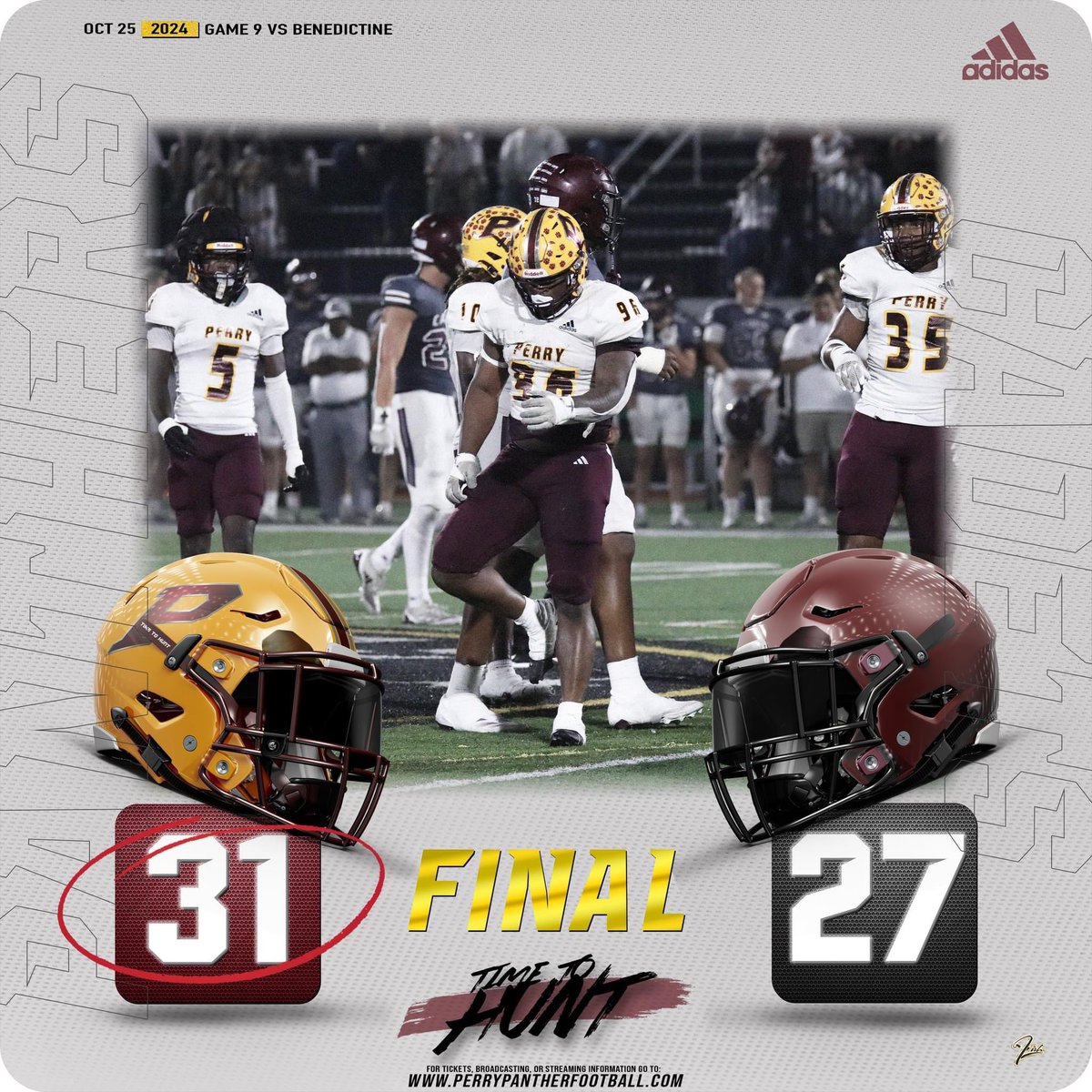 Perry Panthers claim GHSA Region 1-AAAA title with win over the Benedictine Cadets in Savannah.