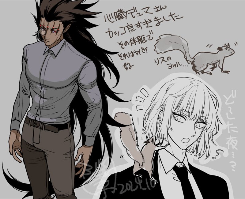 fujinonzatta's tweet photo. 神塔本編611話～のデュマさんネタバレ絵です。+リスのﾖｯﾙ🐿️ https://t.co/jsgt0KtB50