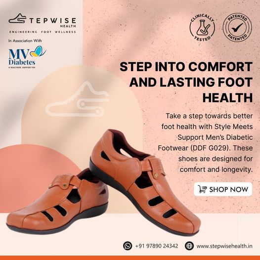 Take a step towards better foot health with Style Meets Support Men’s Diabetic Footwear (DDF G029). These shoes are designed for comfort and longevity.
#MensShoes #FootHealth #StepwiseHealth
Shop Now: stepwisehealth.in/.../designer-d…