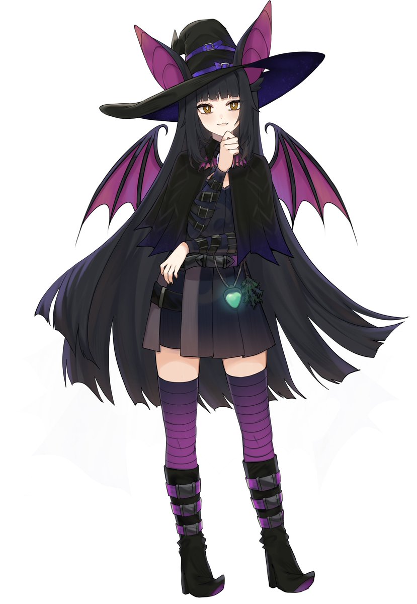 BatAtVideoGames's tweet photo. Now that witch outfit is officially debuted I can now show the full promotional art of long + short cape drawn by @ mugripley https://t.co/2shY13IJVm