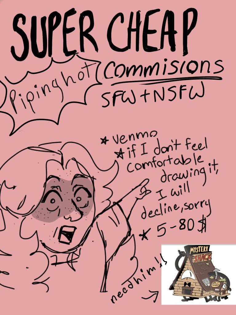 asunderkind_'s tweet image. Limited edition super cheap commission!!! get in on these sexy sexy deals !!! i want to buy that stupid triangle !!! all my real job money goes towards grad school ew !!!!
