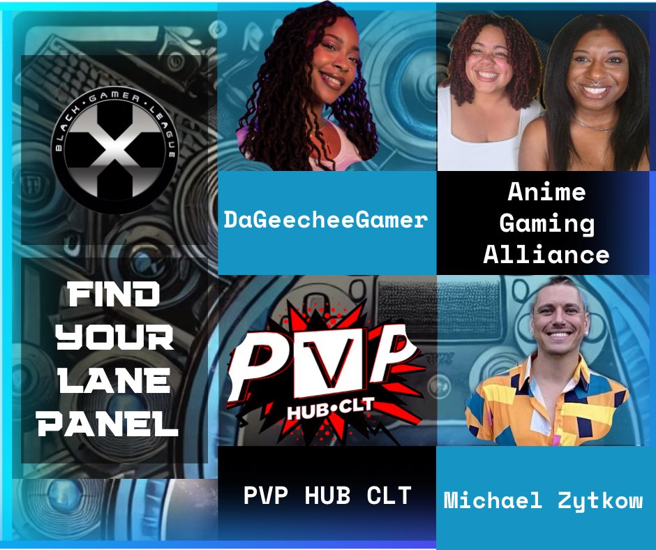 Black Gamer League 🎮 (@blkgamerleague) on Twitter photo I hope everyone is ready for the “ Find Your Lane” panel at the Black Gamer League Networking Social!
⭐️Shoutout to our Panelist⭐️
<a href="/DaGeecheeGamer/">Da Geechee Goddess</a>
<a href="/AGA_CLT/">AGA</a>
<a href="/pvphubclt/">PVPhubCLT</a>
<a href="/MichaelZytkow/">Michael Zytkow</a> <a href="/PotionsPixel/">kma</a>
🏆🕹️🎮
Still time to RSVP. Link in Bio! I hope everyone is ready for the “ Find Your Lane” panel at the Black Gamer League Networking Social!
⭐️Shoutout to our Panelist⭐️
<a href="/DaGeecheeGamer/">Da Geechee Goddess</a>
<a href="/AGA_CLT/">AGA</a>
<a href="/pvphubclt/">PVPhubCLT</a>
<a href="/MichaelZytkow/">Michael Zytkow</a> <a href="/PotionsPixel/">kma</a>
🏆🕹️🎮
Still time to RSVP. Link in Bio!