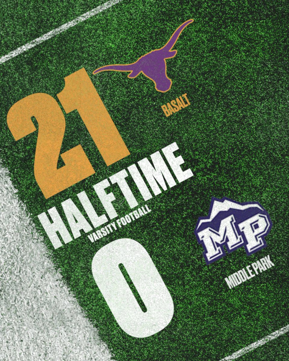 BHS_COAthletics's tweet image. Halftime update from Middle Park #WeAreBasalt #CHSAA #COPrep