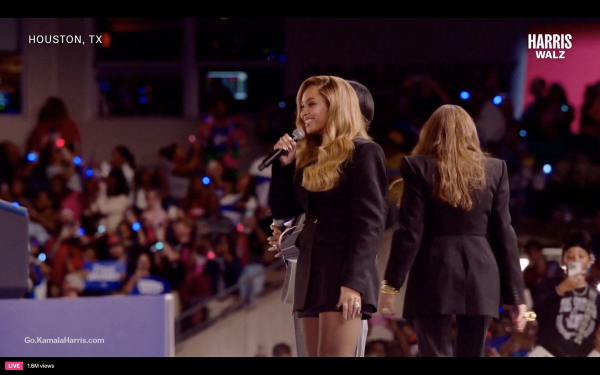 Beyoncé for <a href="/KamalaHarris/">Kamala Harris</a> in Houston. 👑🇺🇸