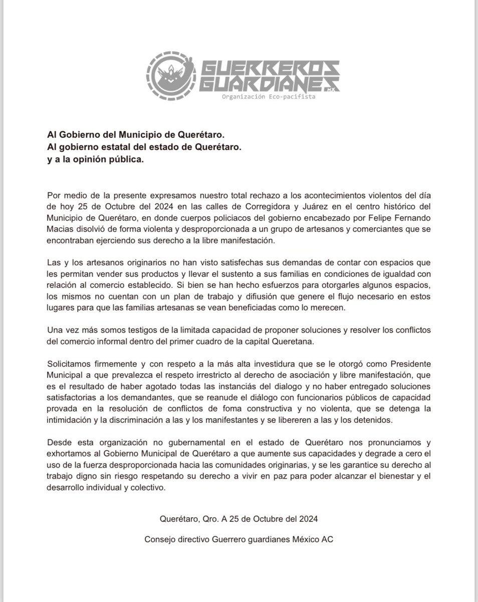 Guerrer@s Guardianes México tweet media