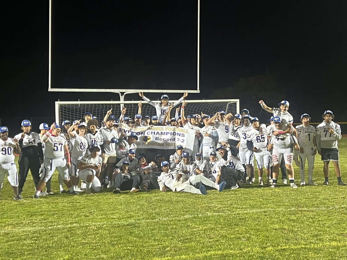 OUTRIGHT CHAMPIONS! 

Manchester 42 Monmouth 12 

This Manchester community and these young men deserve this moment. Thank you @ManchesterTwpFB , Coach Farrell, all the coaches, and families.  HawkPride Manchester Strong🏈💙💛