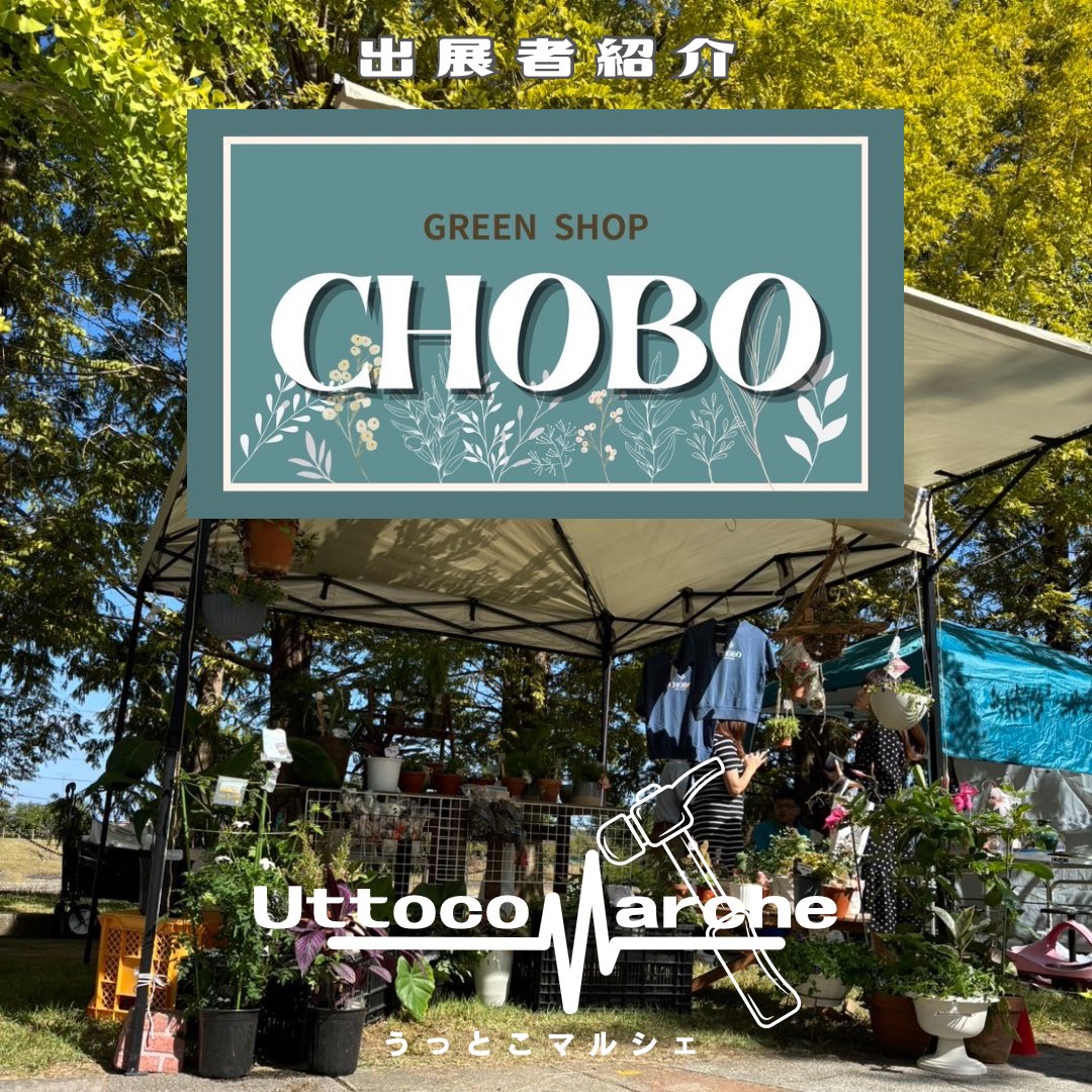 uttoco_marche's tweet photo. UTTOCO MARCHE出展者様ご紹介

ちょぼちょぼ育てた植物屋さん
CHOBO(ちょぼ) 様

#UTTOCOMARCHE 
#うっとこマルシェ
#ウットコマルシェ
#うっとこまるしぇ
#京都手づくり市
#手づくり市
#手づくりまるシェ
#植物
#花
#植物屋
#小さなおばちゃん 
#CHOBO
#ちょぼ https://t.co/vDmQ1gdFOe