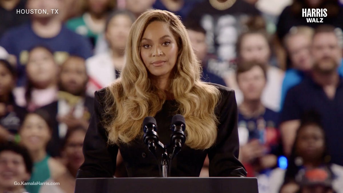 Beyoncé in Houston for <a href="/KamalaHarris/">Kamala Harris</a>:

"I'm not here as a celebrity. I'm not here as a politician. I'm here as a mother."