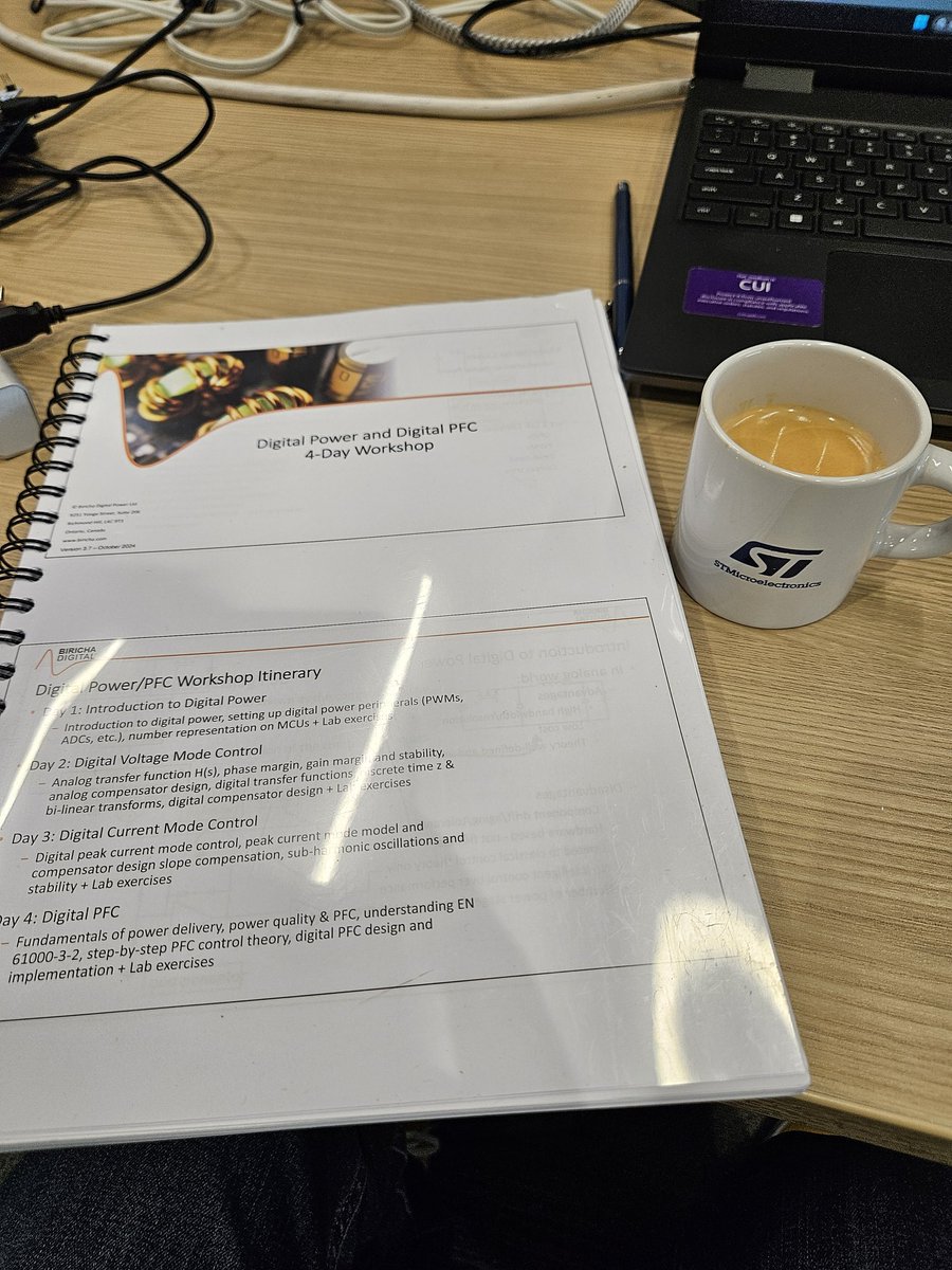 rsgxp's tweet photo. Today wrapped up the last day of the Biricha Digital Power Supply and PFC Design workshop in Austin, Texas. 

It was a great experience and I learned a great amount on implementing digital control with STM32 Microcontrollers. 

Would highly recommend this workshop https://t.co/eetOTzPqId