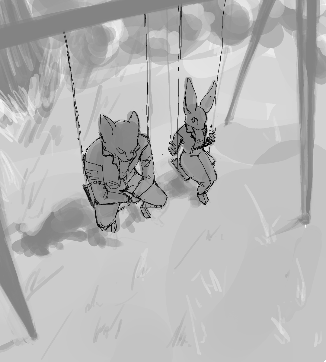 lumin0ise's tweet image. Swingset

#Furry #Furryart #doodle #anthro