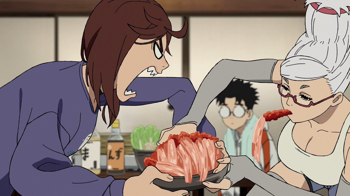 In a recent interview, Tatsu Sensei explained why he draws a dinner scene at the end of each arc 

"I love Studio Ghibli's works and am very impressed by Miyazaki Hayao's works," explaining, "In Miyazaki Hayao's works, people who have worked always eat. That's because they can't
