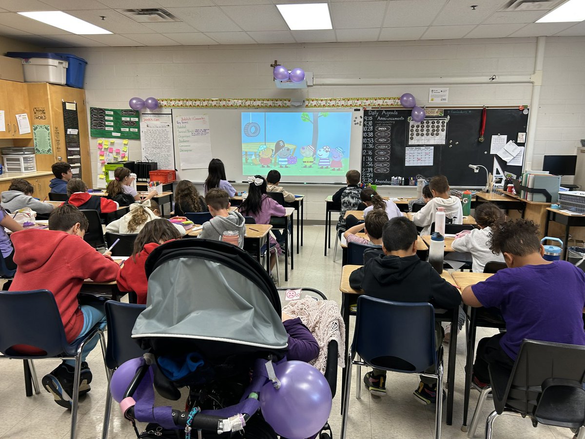 Lighting up Purple for Rett Syndrome! <a href="/HOFAM_DPCDSB/">Holy Family DPCDSB</a> #rettsyndromeawarness